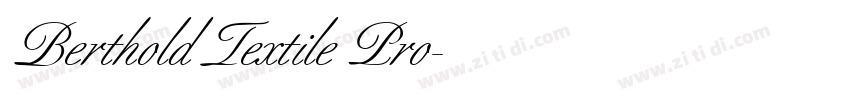 Berthold Textile Pro字体转换